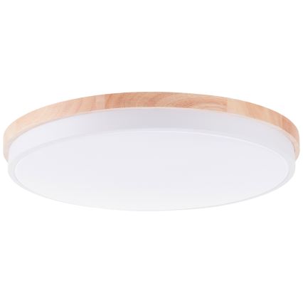 Brilliant - LED Dimmable φωτιστικό οροφής BAARLO LED/36W/230V 3000-6500K διάμετρος 50 cm λευκό/καουτσουκόδεντρο + τηλεχειριστήριο - FSC πιστοποιημένο