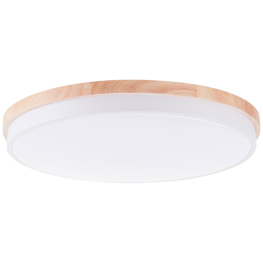 Brilliant - LED Dimmable φωτιστικό οροφής BAARLO LED/36W/230V 3000-6500K διάμετρος 50 cm λευκό/καουτσουκόδεντρο + τηλεχειριστήριο - FSC πιστοποιημένο