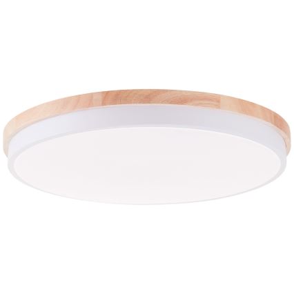 Brilliant - LED Dimmable φωτιστικό οροφής BAARLO LED/36W/230V 3000-6500K διάμετρος 50 cm λευκό/καουτσουκόδεντρο + τηλεχειριστήριο - FSC πιστοποιημένο
