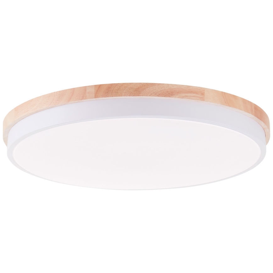 Brilliant - LED Dimmable φωτιστικό οροφής BAARLO LED/36W/230V 3000-6500K διάμετρος 50 cm λευκό/καουτσουκόδεντρο + τηλεχειριστήριο - FSC πιστοποιημένο