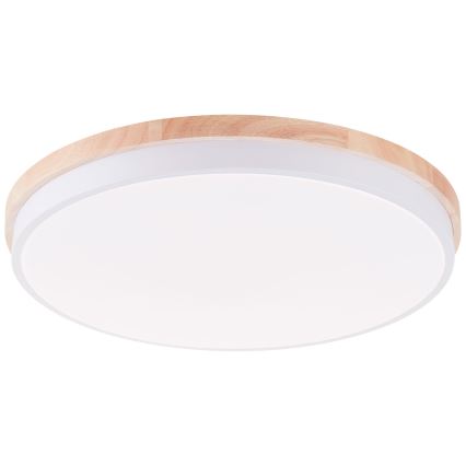 Brilliant - LED Dimmable φωτιστικό οροφής BAARLO LED/36W/230V 3000-6500K διάμετρος 50 cm λευκό/καουτσουκόδεντρο + τηλεχειριστήριο - FSC πιστοποιημένο