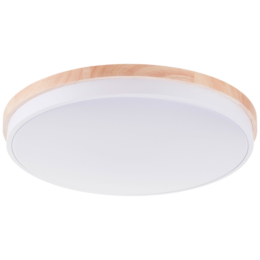 Brilliant - LED Dimmable φωτιστικό οροφής BAARLO LED/36W/230V 3000-6500K διάμετρος 50 cm λευκό/καουτσουκόδεντρο + τηλεχειριστήριο - FSC πιστοποιημένο