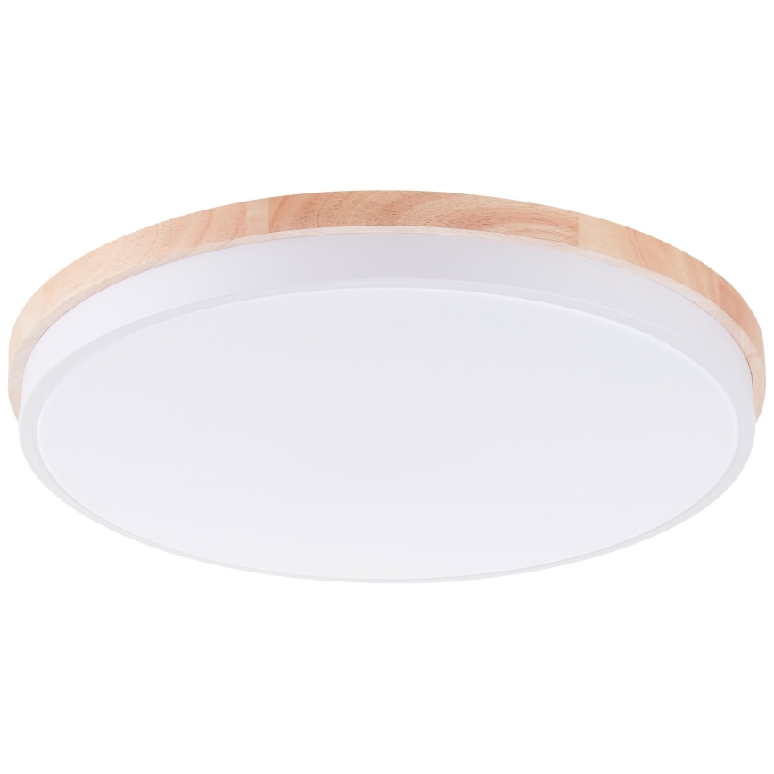Brilliant - LED Dimmable φωτιστικό οροφής BAARLO LED/36W/230V 3000-6500K διάμετρος 50 cm λευκό/καουτσουκόδεντρο + τηλεχειριστήριο - FSC πιστοποιημένο