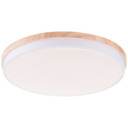 Brilliant - LED Dimmable φωτιστικό οροφής BAARLO LED/36W/230V 3000-6500K διάμετρος 50 cm λευκό/καουτσουκόδεντρο + τηλεχειριστήριο - FSC πιστοποιημένο