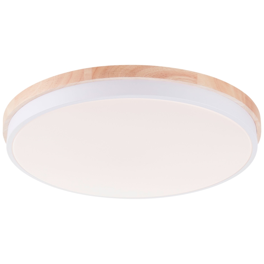 Brilliant - LED Dimmable φωτιστικό οροφής BAARLO LED/36W/230V 3000-6500K διάμετρος 50 cm λευκό/καουτσουκόδεντρο + τηλεχειριστήριο - FSC πιστοποιημένο