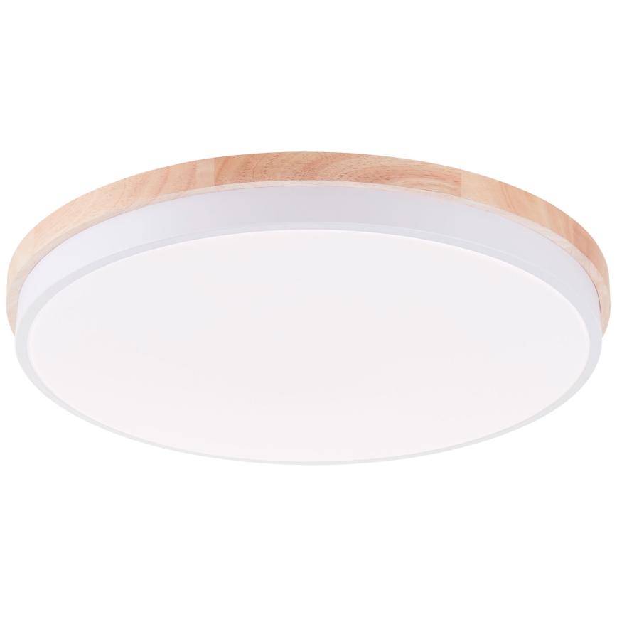 Brilliant - LED Dimmable φωτιστικό οροφής BAARLO LED/36W/230V 3000-6500K διάμετρος 50 cm λευκό/καουτσουκόδεντρο + τηλεχειριστήριο