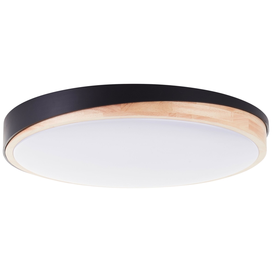 Brilliant - LED Dimmable φωτιστικό οροφής BAARLO LED/36W/230V 3000-6500K διάμετρος 50 cm μαύρο/καουτσουκόδεντρο + τηλεχειριστήριο - FSC πιστοποιημένο