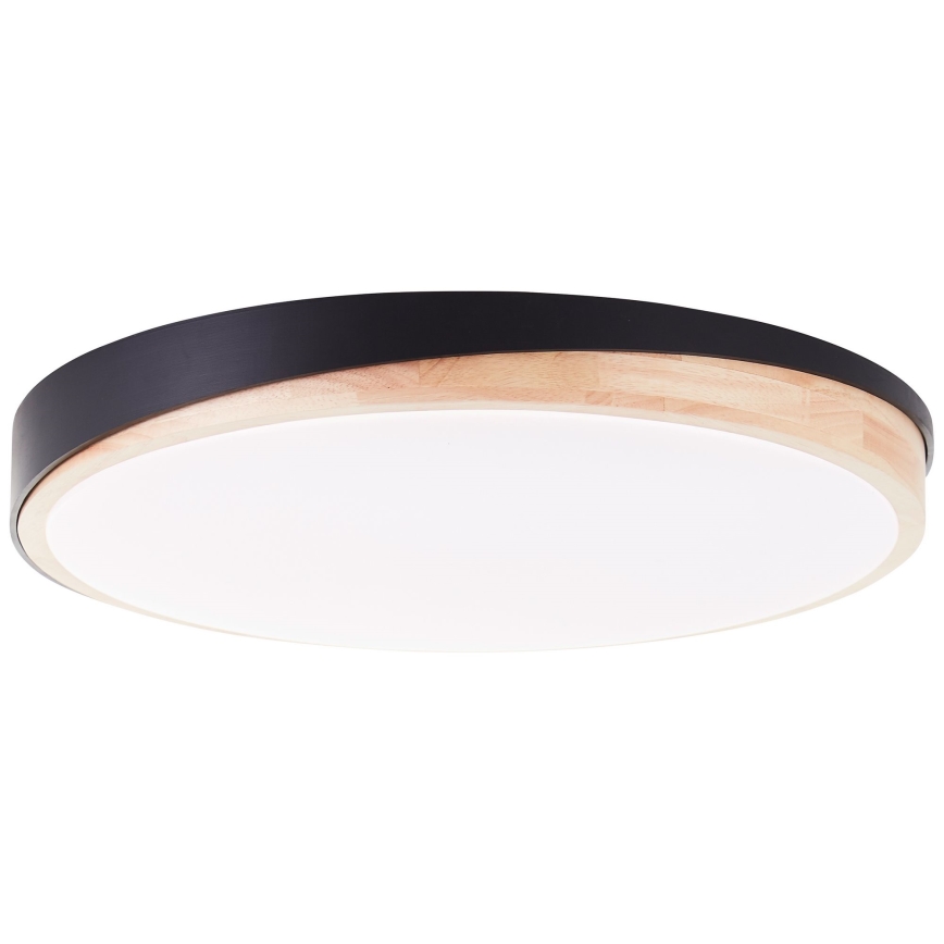 Brilliant - LED Dimmable φωτιστικό οροφής BAARLO LED/36W/230V 3000-6500K διάμετρος 50 cm μαύρο/καουτσουκόδεντρο + τηλεχειριστήριο - FSC πιστοποιημένο
