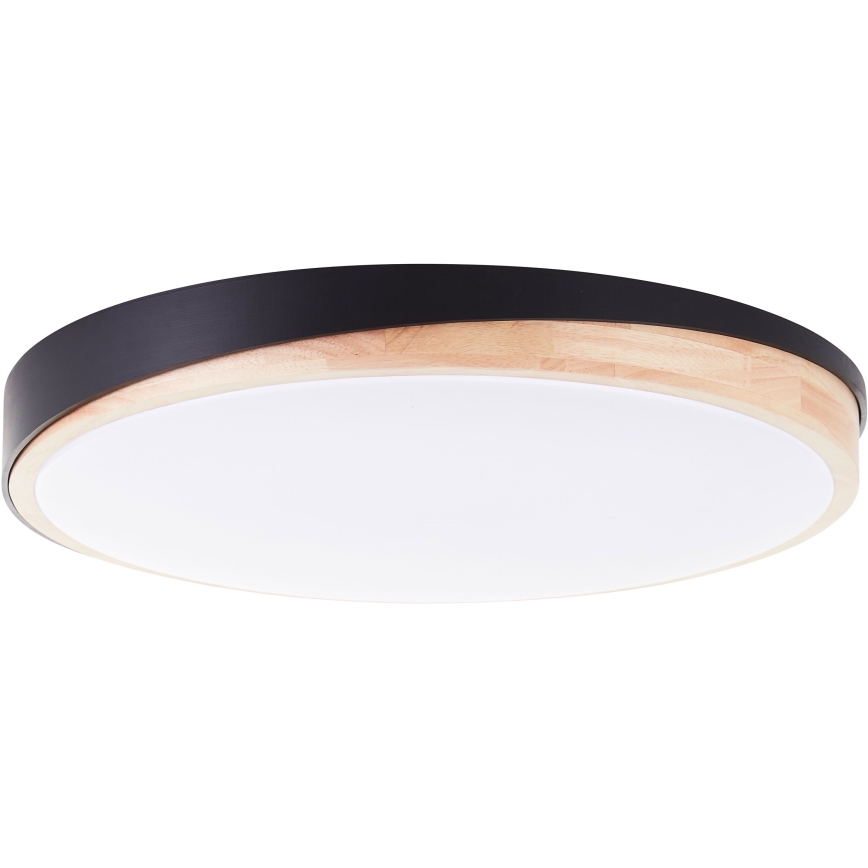 Brilliant - LED Dimmable φωτιστικό οροφής BAARLO LED/36W/230V 3000-6500K διάμετρος 50 cm μαύρο/καουτσουκόδεντρο + τηλεχειριστήριο - FSC πιστοποιημένο