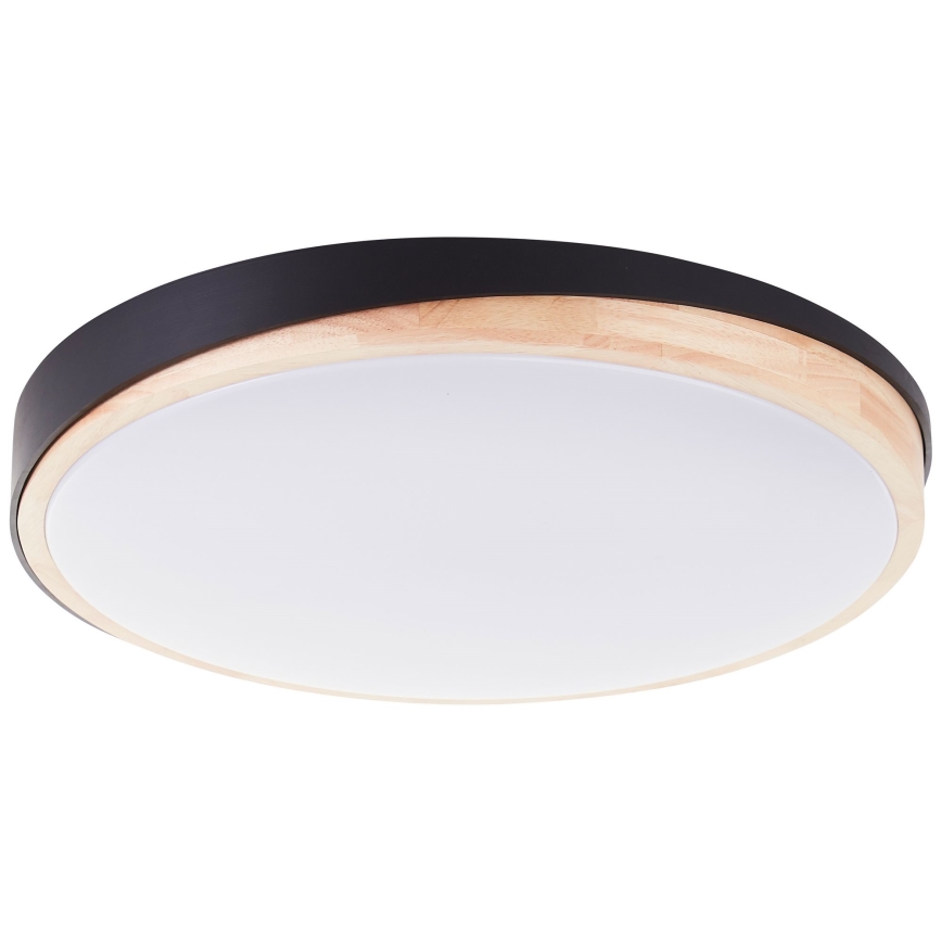 Brilliant - LED Dimmable φωτιστικό οροφής BAARLO LED/36W/230V 3000-6500K διάμετρος 50 cm μαύρο/καουτσουκόδεντρο + τηλεχειριστήριο - FSC πιστοποιημένο