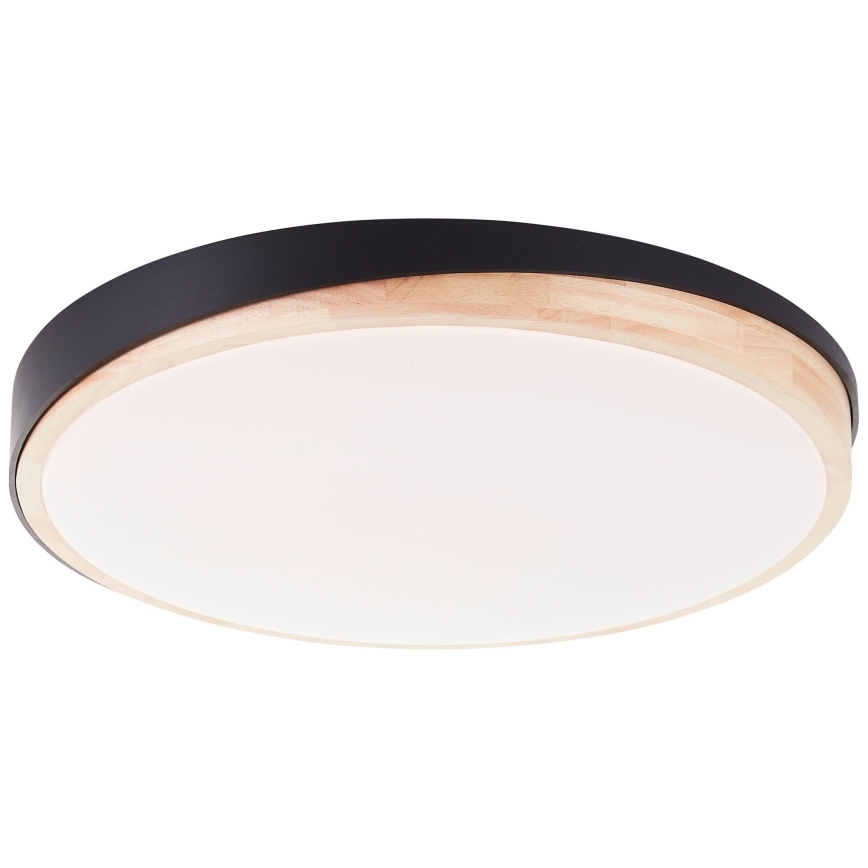 Brilliant - LED Dimmable φωτιστικό οροφής BAARLO LED/36W/230V 3000-6500K διάμετρος 50 cm μαύρο/καουτσουκόδεντρο + τηλεχειριστήριο - FSC πιστοποιημένο