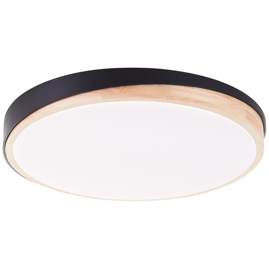 Brilliant - LED Dimmable φωτιστικό οροφής BAARLO LED/36W/230V 3000-6500K διάμετρος 50 cm μαύρο/καουτσουκόδεντρο + τηλεχειριστήριο - FSC πιστοποιημένο