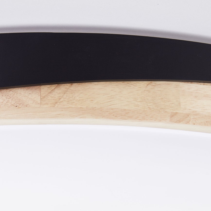 Brilliant - LED Dimmable φωτιστικό οροφής BAARLO LED/36W/230V 3000-6500K διάμετρος 50 cm μαύρο/καουτσουκόδεντρο + τηλεχειριστήριο - FSC πιστοποιημένο