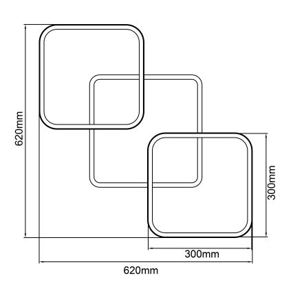 Brilliant - LED Dimmable φωτιστικό οροφής DENNET LED/40W/230V 3000K 62x62 cm