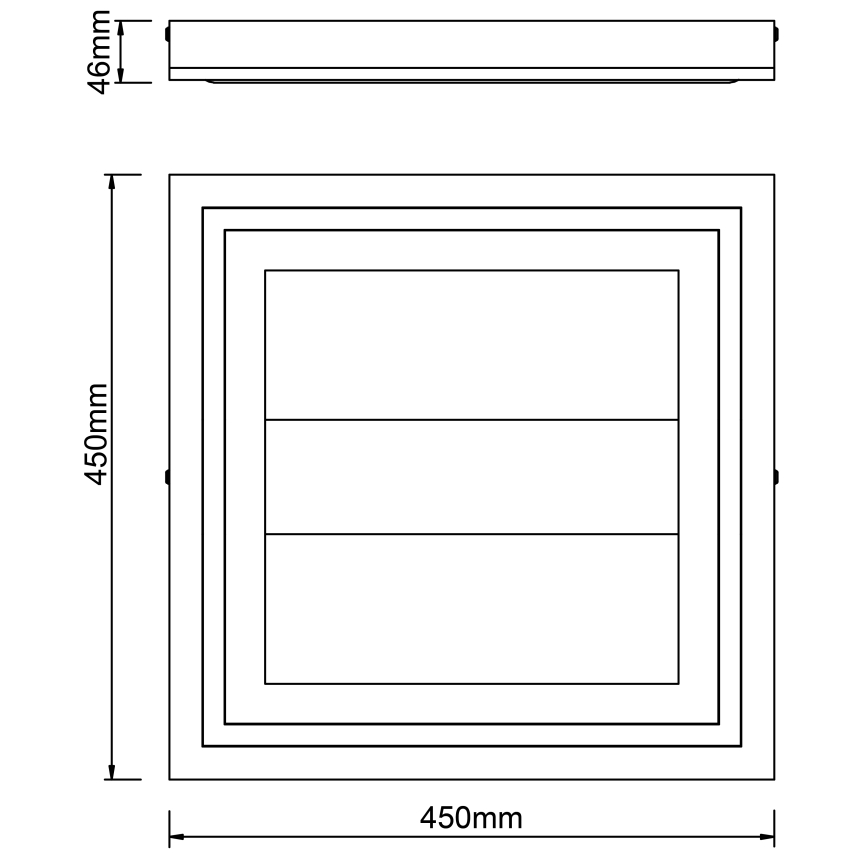 Brilliant - LED Dimmable φωτιστικό οροφής RHEA LED/24W/230V 3000K 45x45 cm