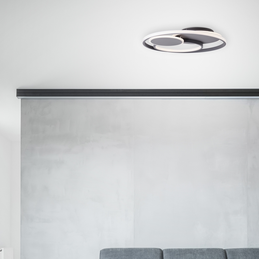 Brilliant - LED Dimmable φωτιστικό οροφής RUNDA LED/50W/230V 3000-6500K μαύρο + τηλεχειριστήριο