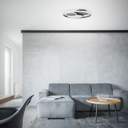 Brilliant - LED Dimmable φωτιστικό οροφής RUNDA LED/50W/230V 3000-6500K μαύρο + τηλεχειριστήριο