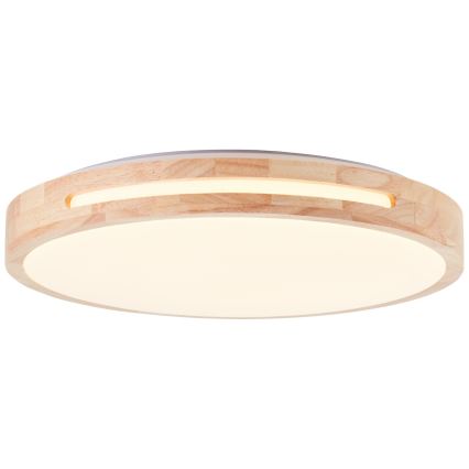 Brilliant - LED Dimmable φωτιστικό οροφής WOODBURY LED/24W/230V διάμετρος 39 cm καουτσουκόδεντρο - FSC πιστοποιημένο
