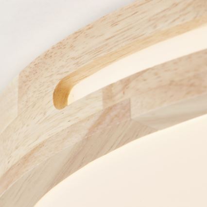 Brilliant - LED Dimmable φωτιστικό οροφής WOODBURY LED/24W/230V διάμετρος 39 cm καουτσουκόδεντρο - FSC πιστοποιημένο