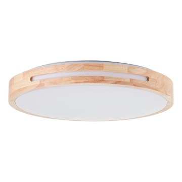 Brilliant - LED Dimmable φωτιστικό οροφής WOODBURY LED/24W/230V διάμετρος 39 cm καουτσουκόδεντρο - FSC πιστοποιημένο