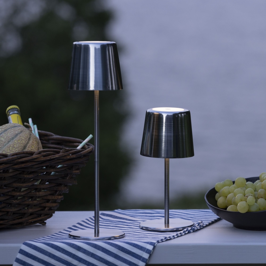 Brilliant - LED Dimming αφής Εξωτερικού χώρου φωτιστικό XAANA LED/4W/5V 3000/4000/6500K 2600 mAh IP44 γυαλιστερό χρώμιο