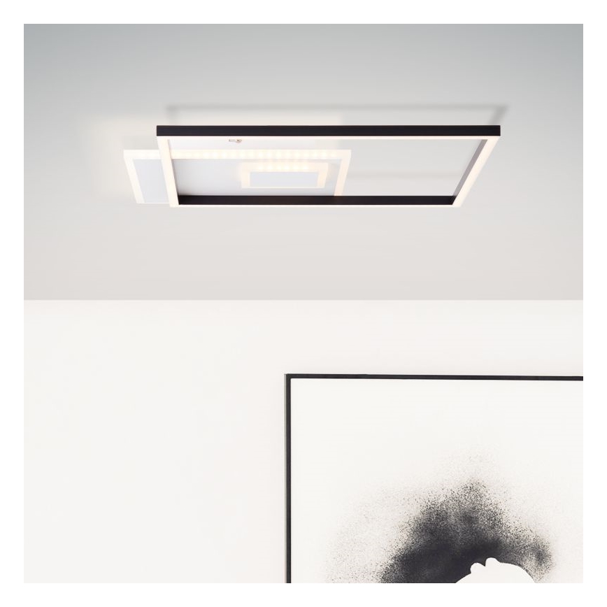 Brilliant - LED Dimmable φωτιστικό οροφής IORGO LED/40W/230V 3000K 43,5x43,5 cm λευκό/μαύρο