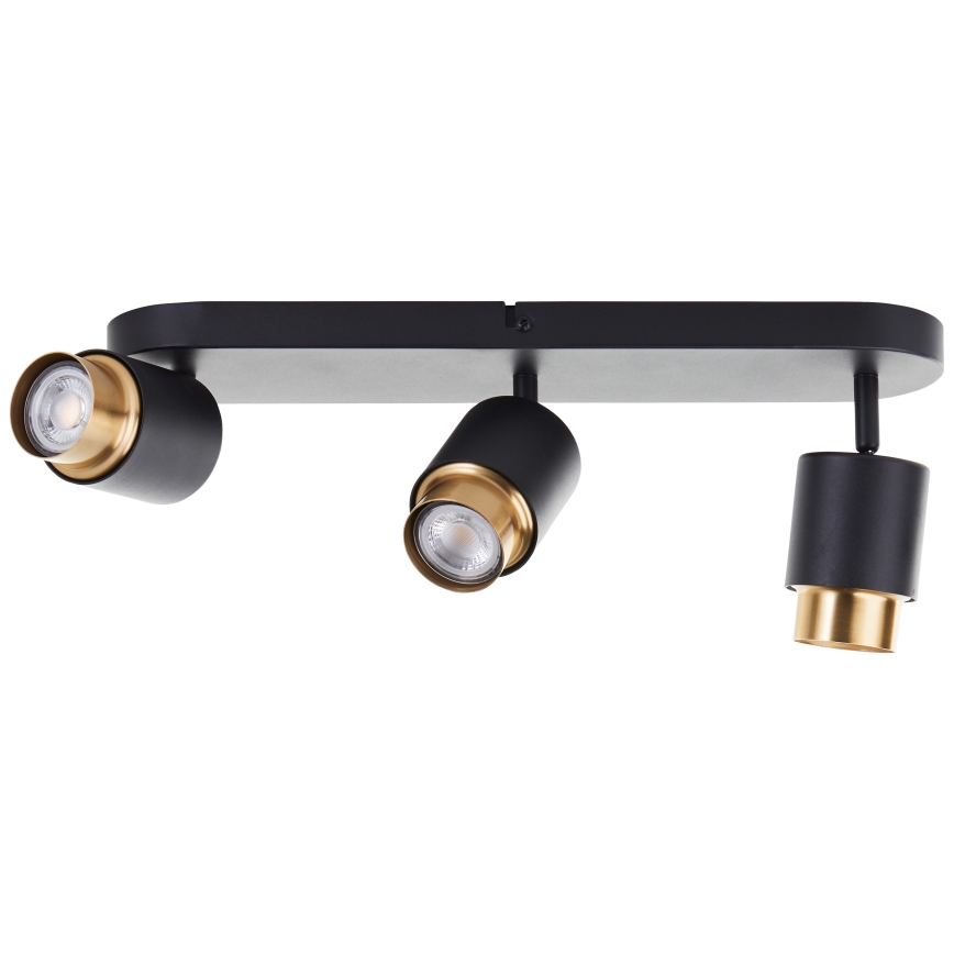 Brilliant - LED φωτιστικό σποτ COVELO 3xGU10/5W/230V μαύρο/χρυσό