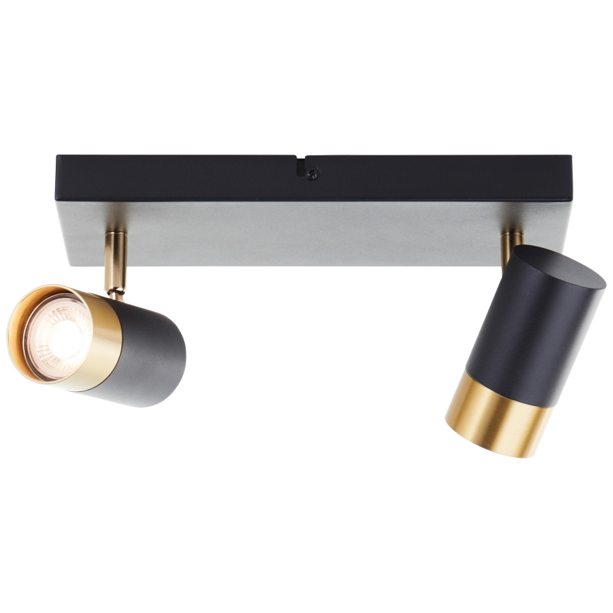 Brilliant - LED φωτιστικό σποτ VIGOLO 2xGU10/5W/230V μαύρο/χρυσό