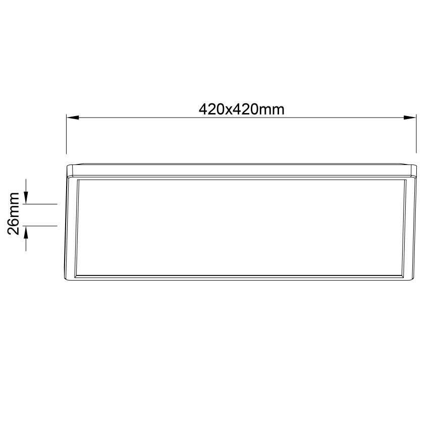 Brilliant - LED φωτιστικό οροφής MILTON LED/24W/230V 42x42 cm μαύρο