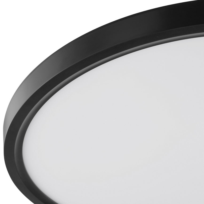 Brilliant - LED φωτιστικό οροφής με ανιχνευτή κίνησης και φωτοκύτταρο GALO LED/26W/230V Ø 40 εκ. μαύρο