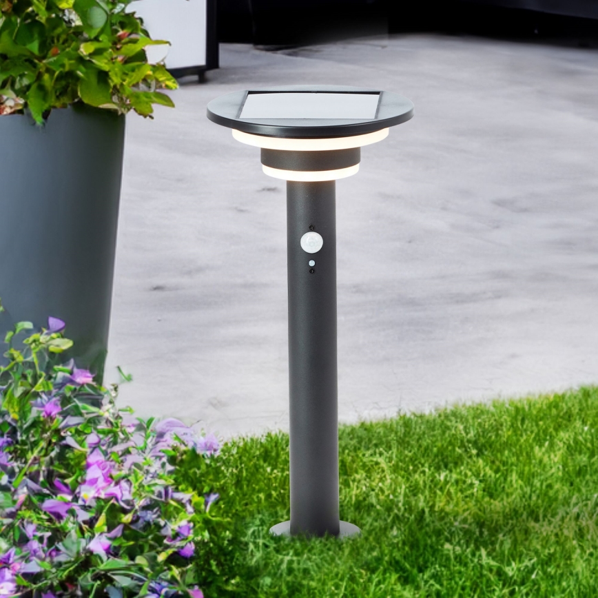 Brilliant - Ηλιακό φωτιστικό LED με αισθητήρα GARVINA LED/3W/3,7V 2000 mAh 45 εκ. IP44 μαύρο