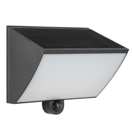 Brilliant - Ηλιακό επιτοίχιο φωτιστικό LED με αισθητήρα SIERRA LED/6W/3,7V 2700/4000/6500K 2000 mAh IP54 μαύρο