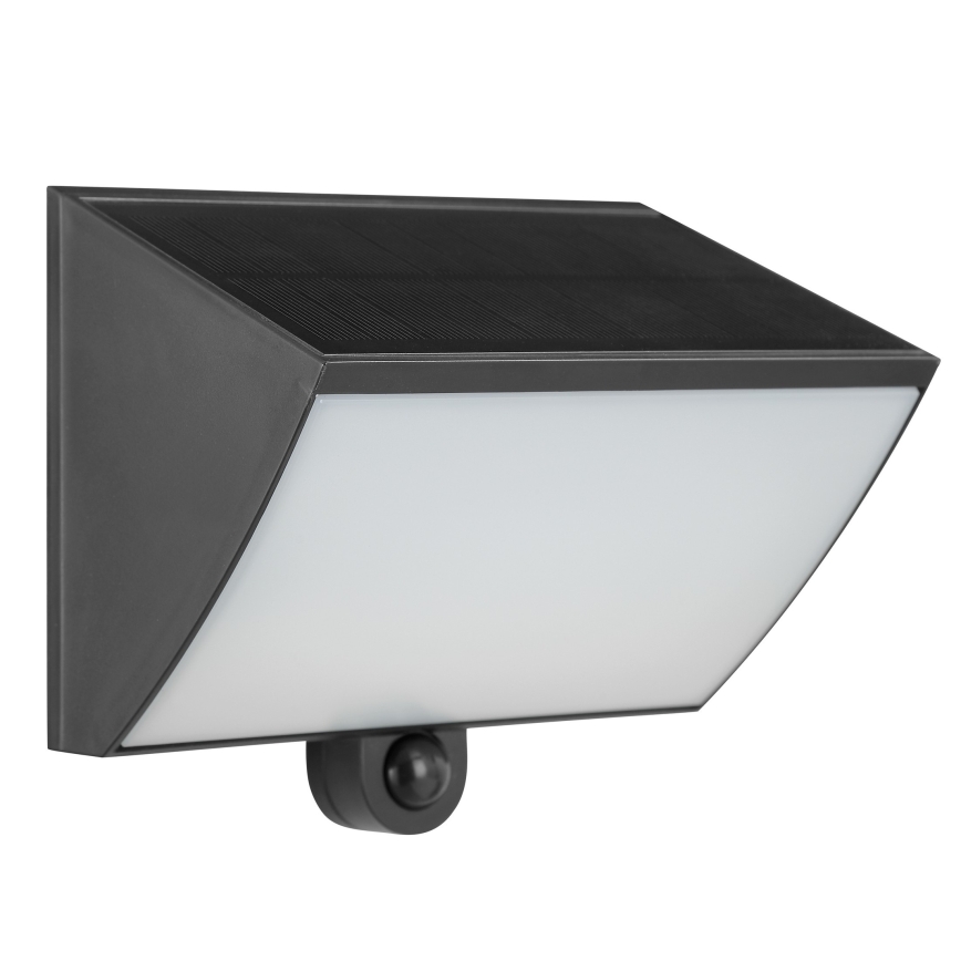 Brilliant - Ηλιακό επιτοίχιο φωτιστικό LED με αισθητήρα SIERRA LED/6W/3,7V 2700/4000/6500K 2000 mAh IP54 μαύρο