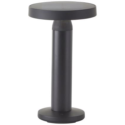 Brilliant - Ηλιακό επιτραπέζιο φωτιστικό LED με ρύθμιση φωτεινότητας και αφής MAGUA LED/2W/3,7V 2000 mAh IP44 μαύρο