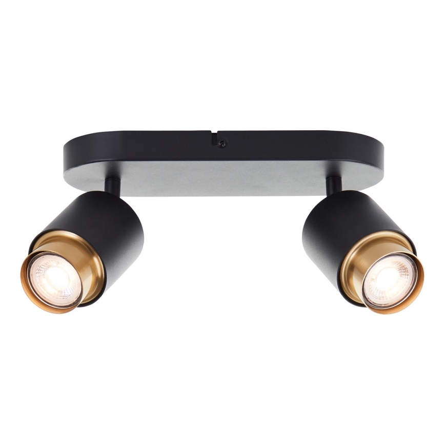 Brilliant - LED σποτ φωτιστικό COVELO 2xGU10/5W/230V μαύρο/χρυσό