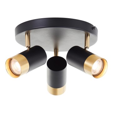 Brilliant - LED σποτ φωτιστικό VIGOLO 3xGU10/5W/230V μαύρο/χρυσό