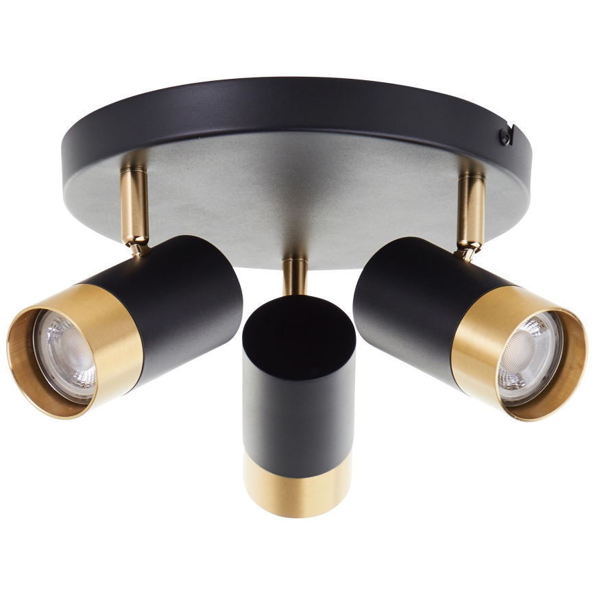 Brilliant - LED σποτ φωτιστικό VIGOLO 3xGU10/5W/230V μαύρο/χρυσό