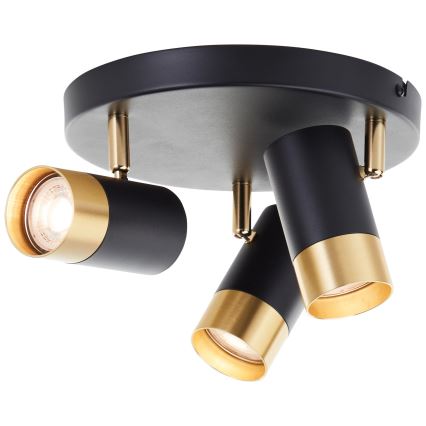 Brilliant - LED σποτ φωτιστικό VIGOLO 3xGU10/5W/230V μαύρο/χρυσό