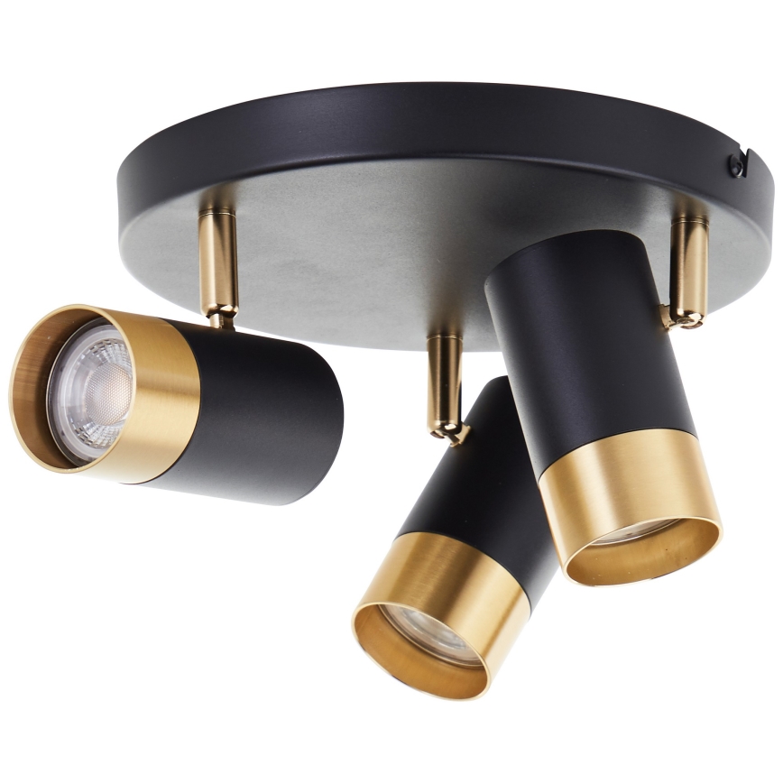 Brilliant - LED σποτ φωτιστικό VIGOLO 3xGU10/5W/230V μαύρο/χρυσό