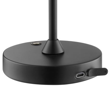 Brilliant - Ρυθμιζόμενη LED επαναφορτιζόμενη επιτραπέζια εξωτερική λάμπα αφής ELORA LED/2,5W/5V 2700K 2600 mAh IP44 μαύρη