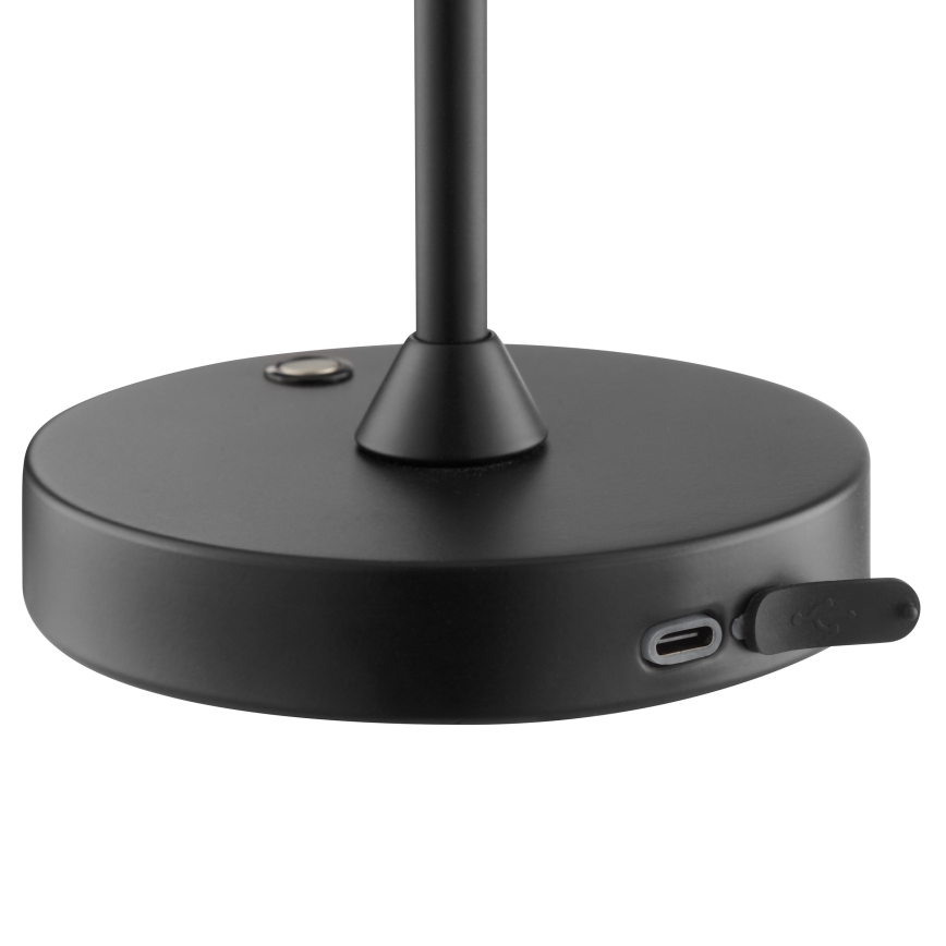 Brilliant - Ρυθμιζόμενη LED επαναφορτιζόμενη επιτραπέζια εξωτερική λάμπα αφής ELORA LED/2,5W/5V 2700K 2600 mAh IP44 μαύρη