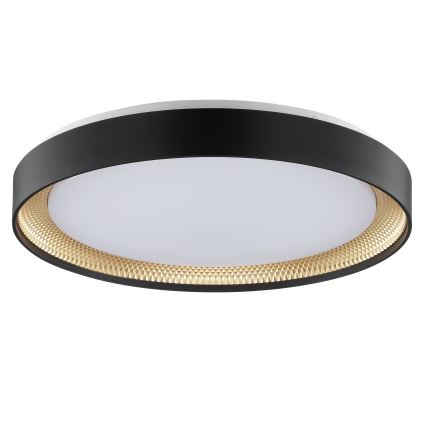 Brilliant - LED Ρυθμιζόμενο Φωτιστικό Οροφής WALDO LED/36W/230V 3000-6500K Ø 48,5 cm μαύρο/χρυσό + τηλεχειριστήριο