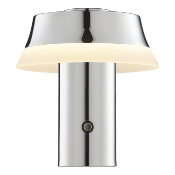 Brilliant - LED Ρυθμιζόμενο επαναφορτιζόμενο επιτραπέζιο φωτιστικό με έλεγχο αφής KINICH LED/2,5W/5V 2700K 2600 mAh σε γυαλιστερό χρώμιο