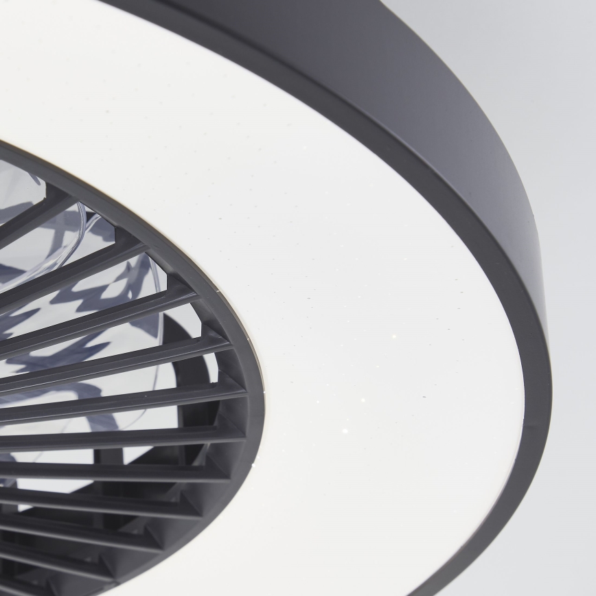 Brilliant - Ρυθμιζόμενος οροφής ανεμιστήρας LED RGBW MAZZARO LED/24W/230V 3000-6500K διάμετρος 58 εκ. μαύρος + τηλεχειριστήριο