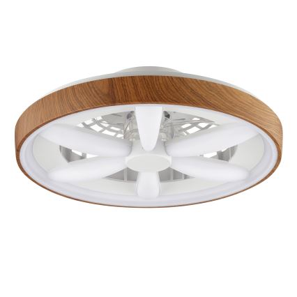 Brilliant - LED RGBW Dimmable ανεμιστήρας οροφής GAIANO LED/24W/230V 2700-6500K διάμετρος 48 cm καφέ + τηλεχειριστήριο