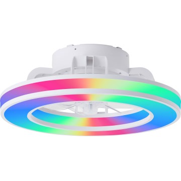 Brilliant - LED RGBW Dimmable ανεμιστήρας οροφής MONDELLO LED/26W/230V 2700-6500K διάμετρος 41,5 cm λευκό + τηλεχειριστήριο