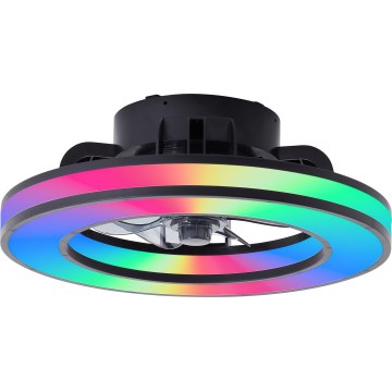 Brilliant - LED RGBW Dimmable ανεμιστήρας οροφής MONDELLO LED/26W/230V 2700-6500K διάμετρος 41 cm μαύρο + τηλεχειριστήριο