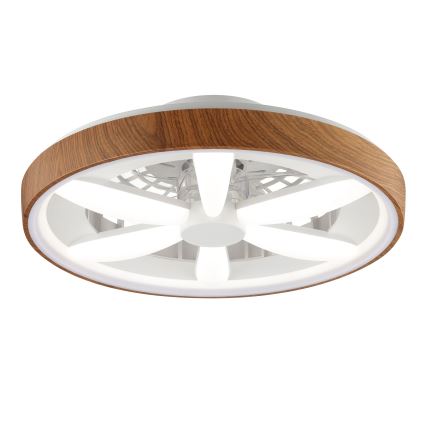 Brilliant - LED RGBW Dimmable ανεμιστήρας οροφής GAIANO LED/24W/230V 2700-6500K διάμετρος 48 cm καφέ + τηλεχειριστήριο