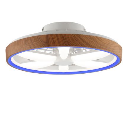 Brilliant - LED RGBW Dimmable ανεμιστήρας οροφής GAIANO LED/24W/230V 2700-6500K διάμετρος 48 cm καφέ + τηλεχειριστήριο