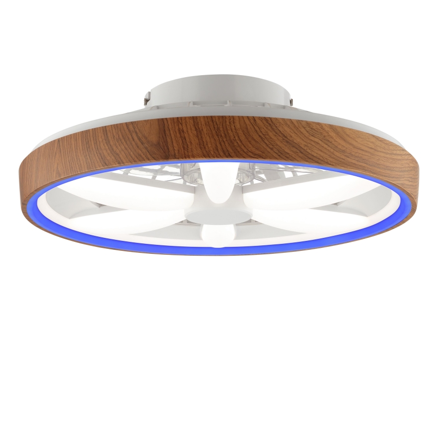 Brilliant - LED RGBW Dimmable ανεμιστήρας οροφής GAIANO LED/24W/230V 2700-6500K διάμετρος 48 cm καφέ + τηλεχειριστήριο